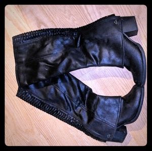 Black Boots with Laces on the back